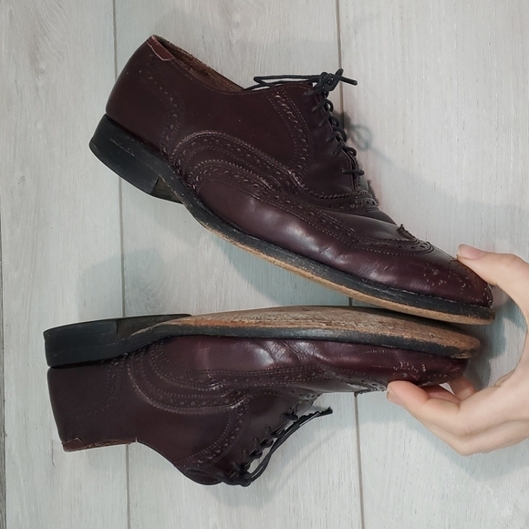 Allen Edmonds Mens 01445 Leather Loafer Dress Oxford shoes sz 9.5D - Picture 10 of 13
